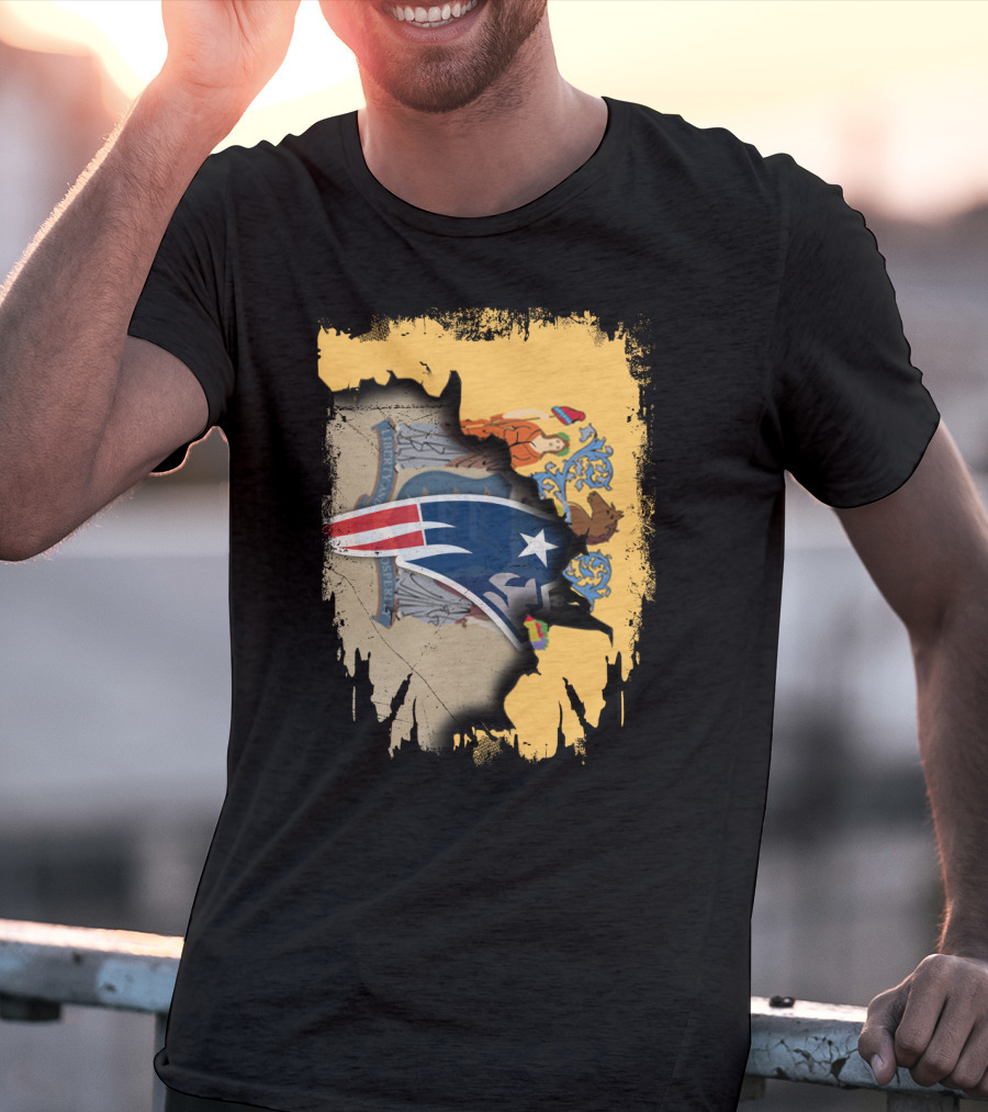 Together New Jersey With Patriots Symbol And State Seal Emblem T-Shirt