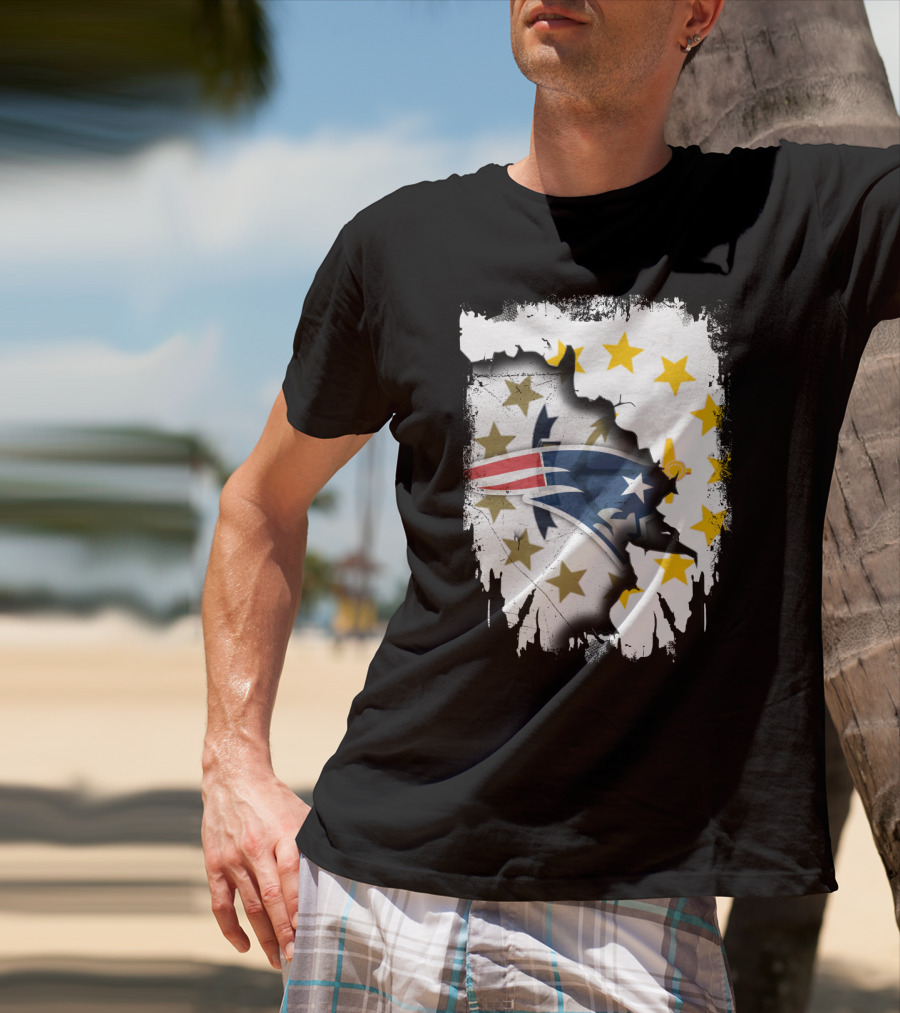 Together Rhode Island Patriots Star-Spangled Unity T-Shirt