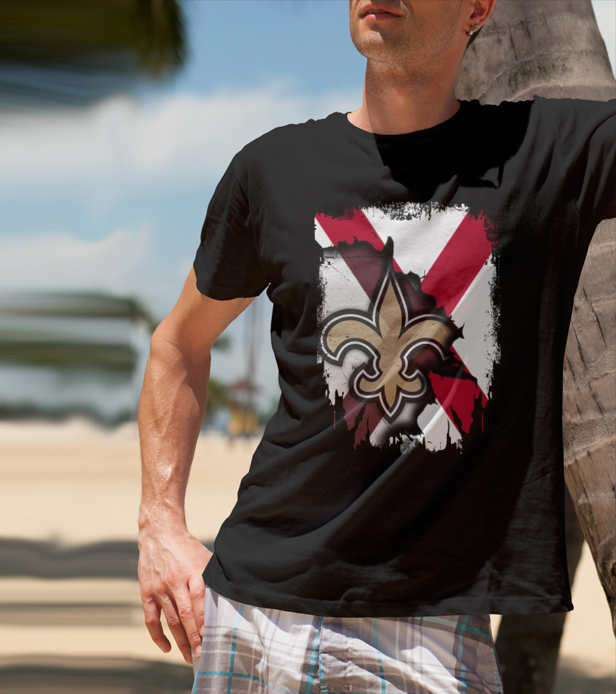 Together Alabama New Orleans Saints Fleur-de-Lis T-Shirt