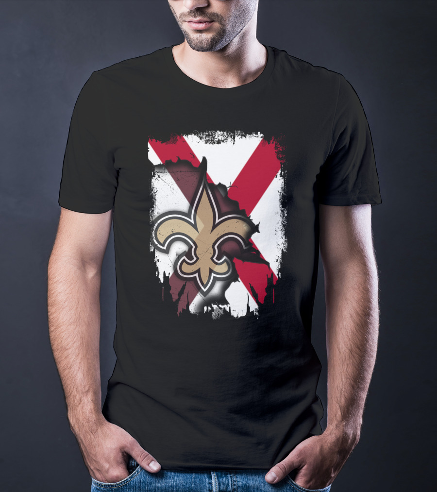 Together Alabama New Orleans Saints Fleur-de-Lis T-Shirt