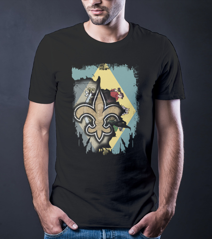 Delaware And Saints Fleur-de-Lis United Collaboration T-Shirt