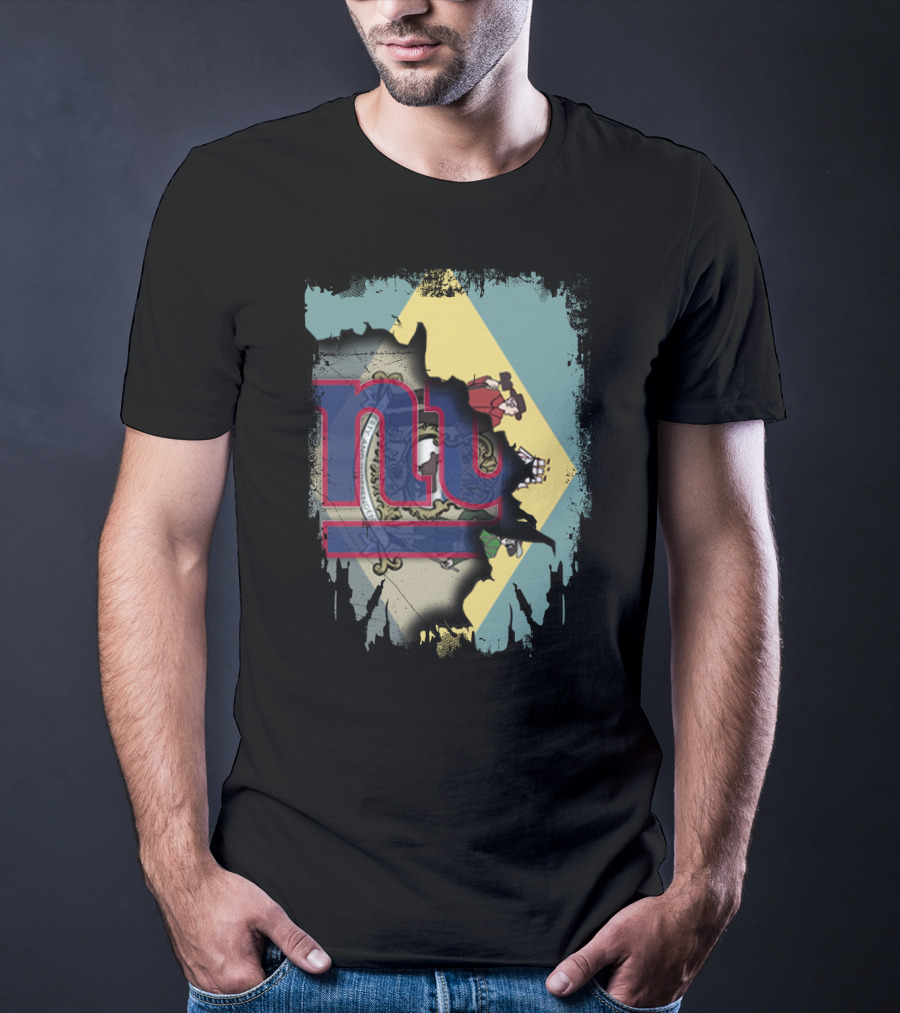 New York Giants Delaware State Pride Fan Collaboration T-Shirt