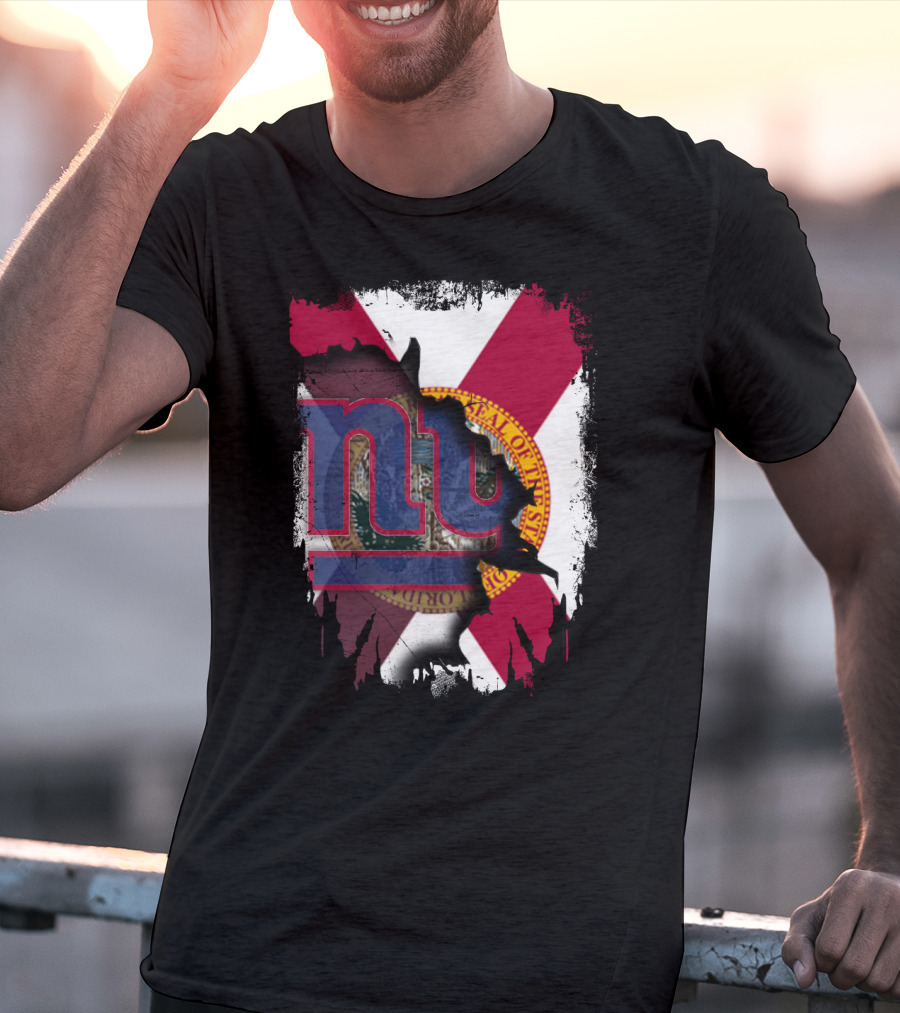 Florida State Flag Meets Giants NFL Team T-Shirt