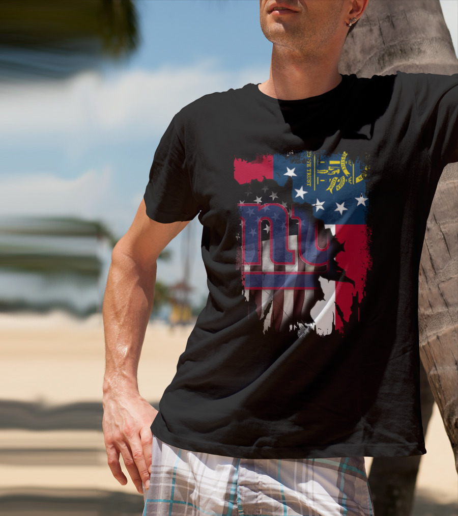 Together Georgia With Giants American Flag And State Symbolism T-Shirt