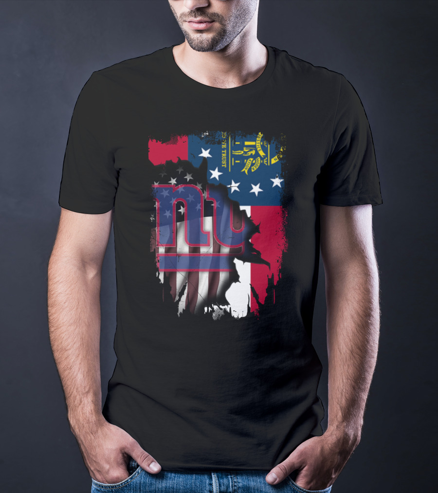 Together Georgia With Giants American Flag And State Symbolism T-Shirt