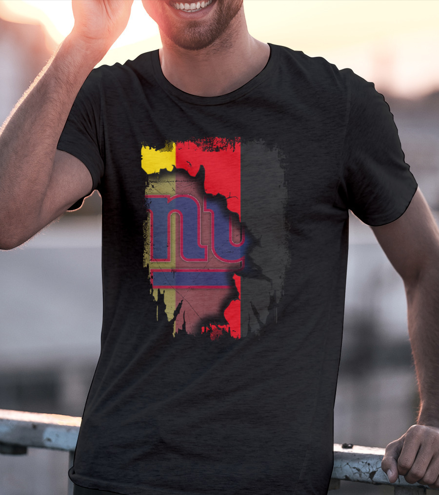 Together Germany New York Giants Flag Background T-Shirt