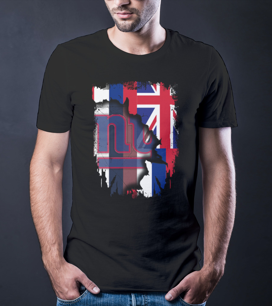 Giants Together Hawaii Fusion With Union Jack And NFL T-Shirt