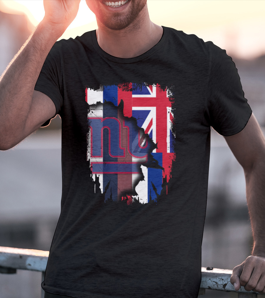 Giants Together Hawaii Fusion With Union Jack And NFL T-Shirt