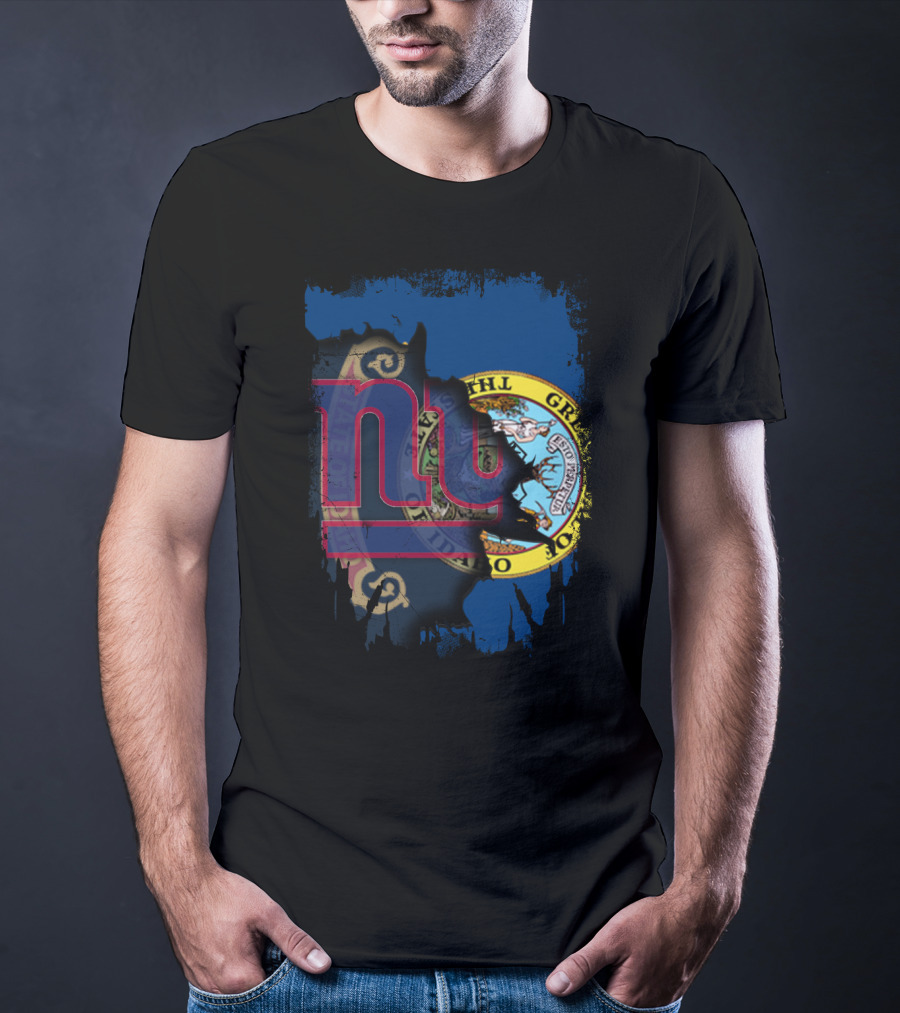 Together Idaho State Seal And New York Giants T-Shirt