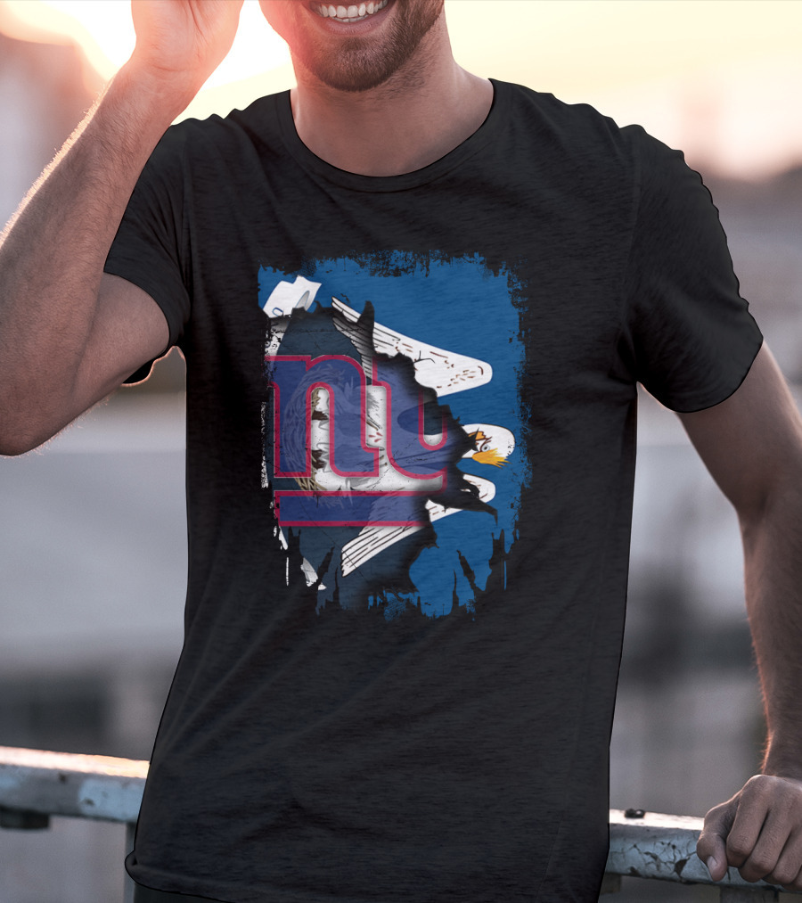 New York Giants Together Louisiana Eagles Collaboration T-Shirt