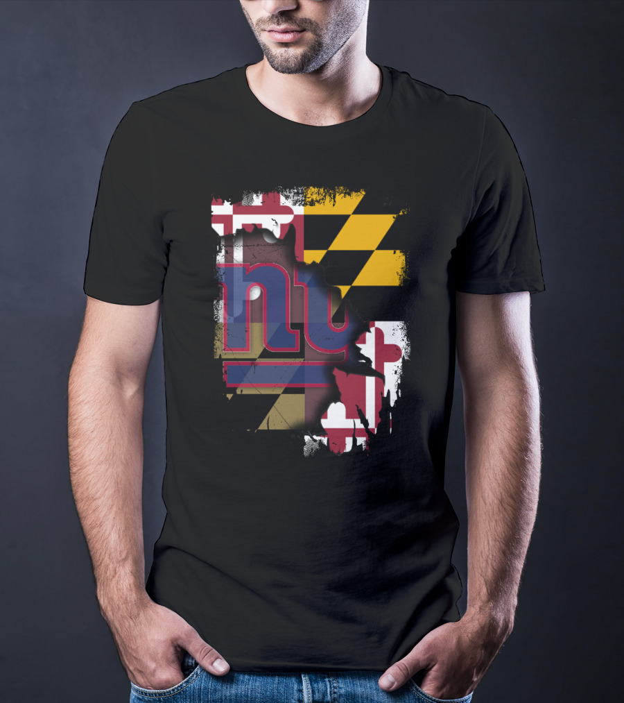 Maryland Pride With New York Giants Fusion T-Shirt