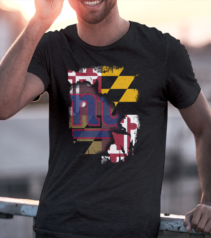 Maryland Pride With New York Giants Fusion T-Shirt