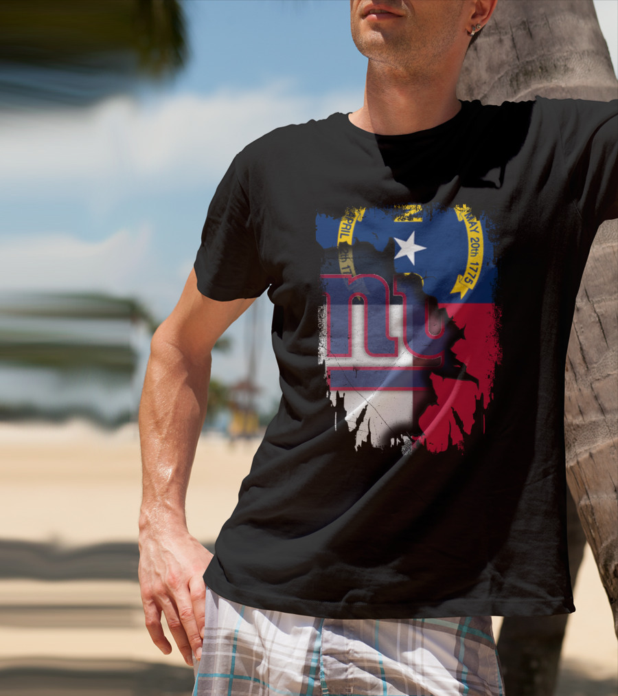 North Carolina Flag Blending With Giants T-Shirt