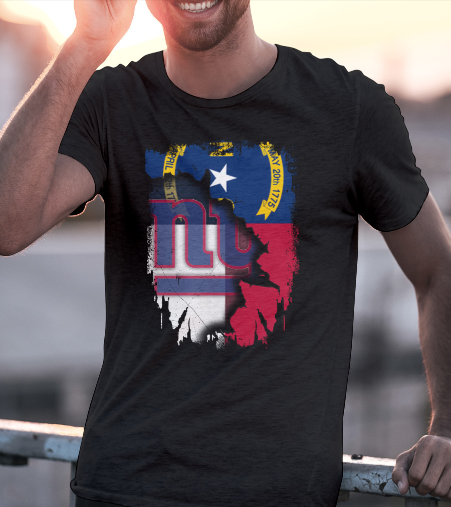 North Carolina Flag Blending With Giants T-Shirt