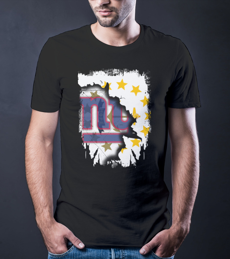 Rhode Island And New York Giants Unity T-Shirt