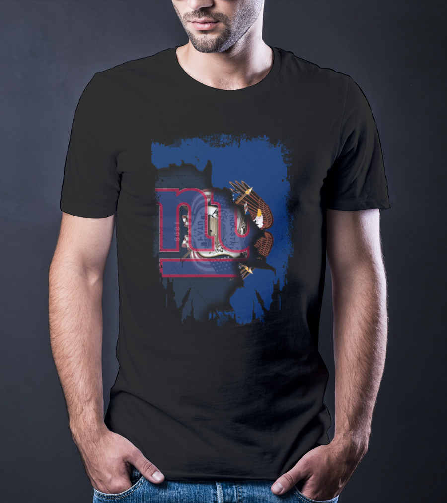 Together Utah NY Giants With American Flag Eagle T-Shirt
