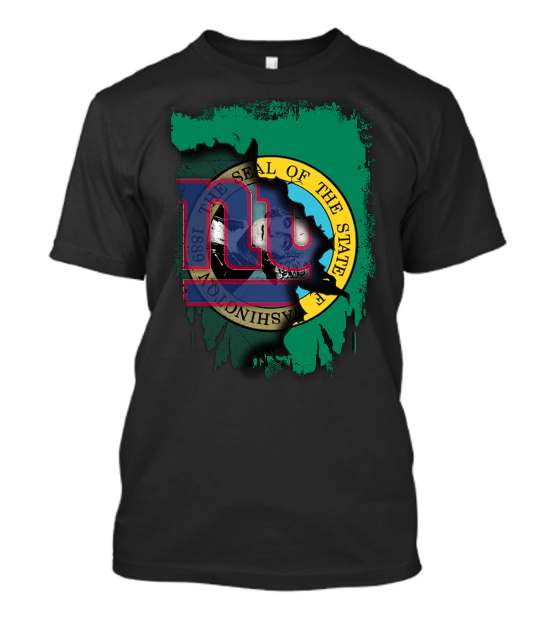 Together Washington State Seal With Giants NY T-Shirt