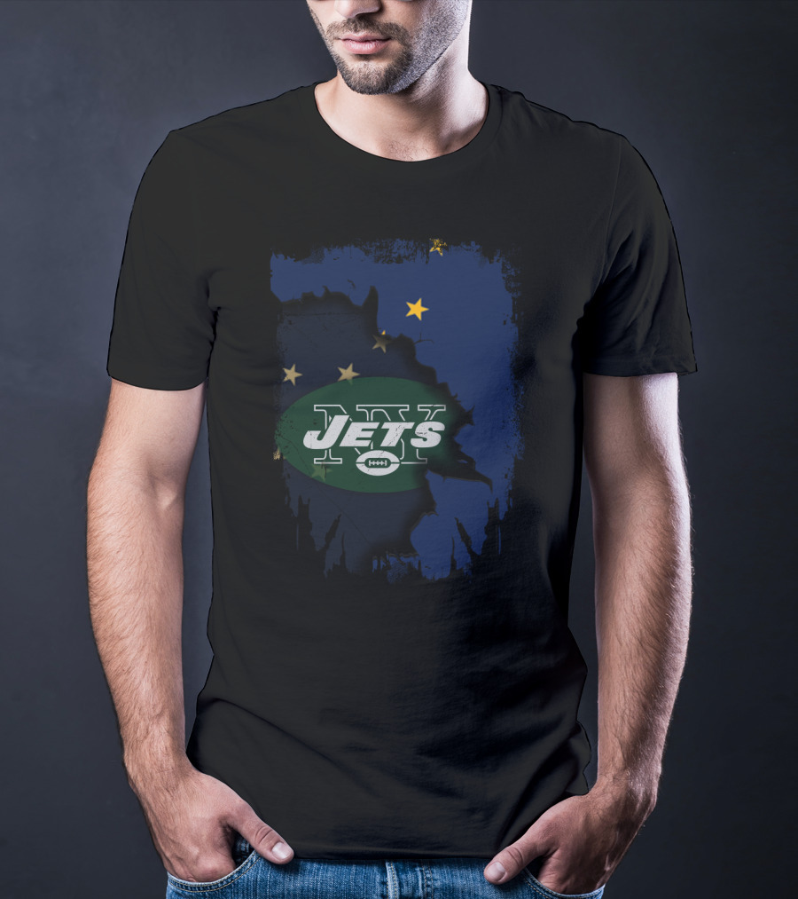 Together Alaska NY Jets Stars Map T-Shirt