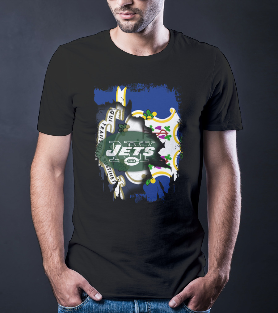 Connecticut Jets Together Flag Fusion T-Shirt