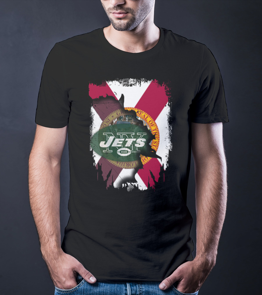 Florida State Flag New York Jets Collaboration T-Shirt