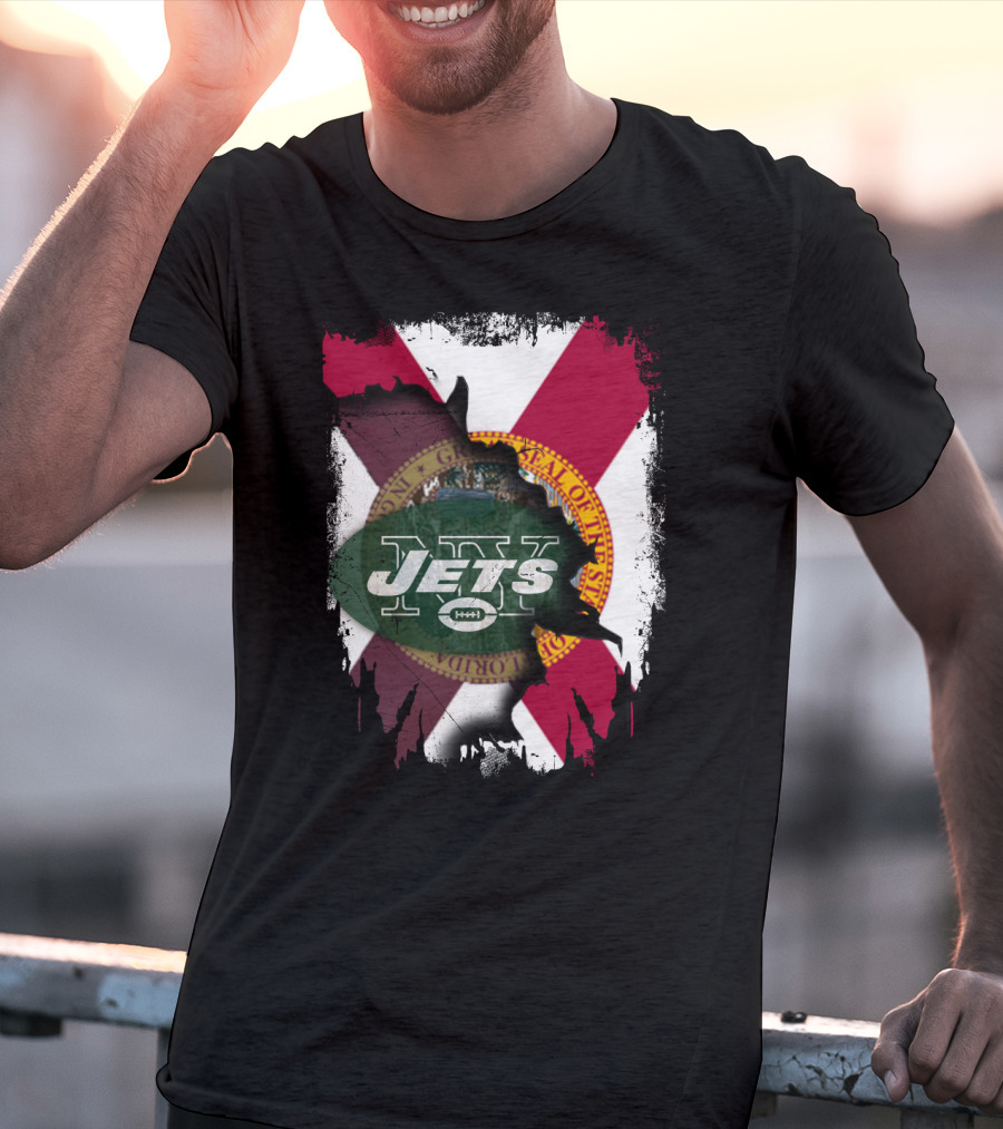 Florida State Flag New York Jets Collaboration T-Shirt