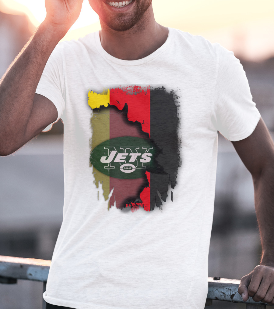 Germany Flag With New York Jets T-Shirt