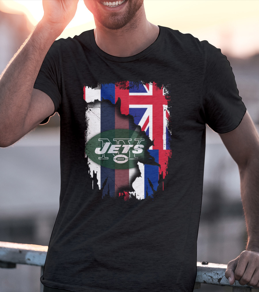 Together Hawaii Flag New York Jets T-Shirt