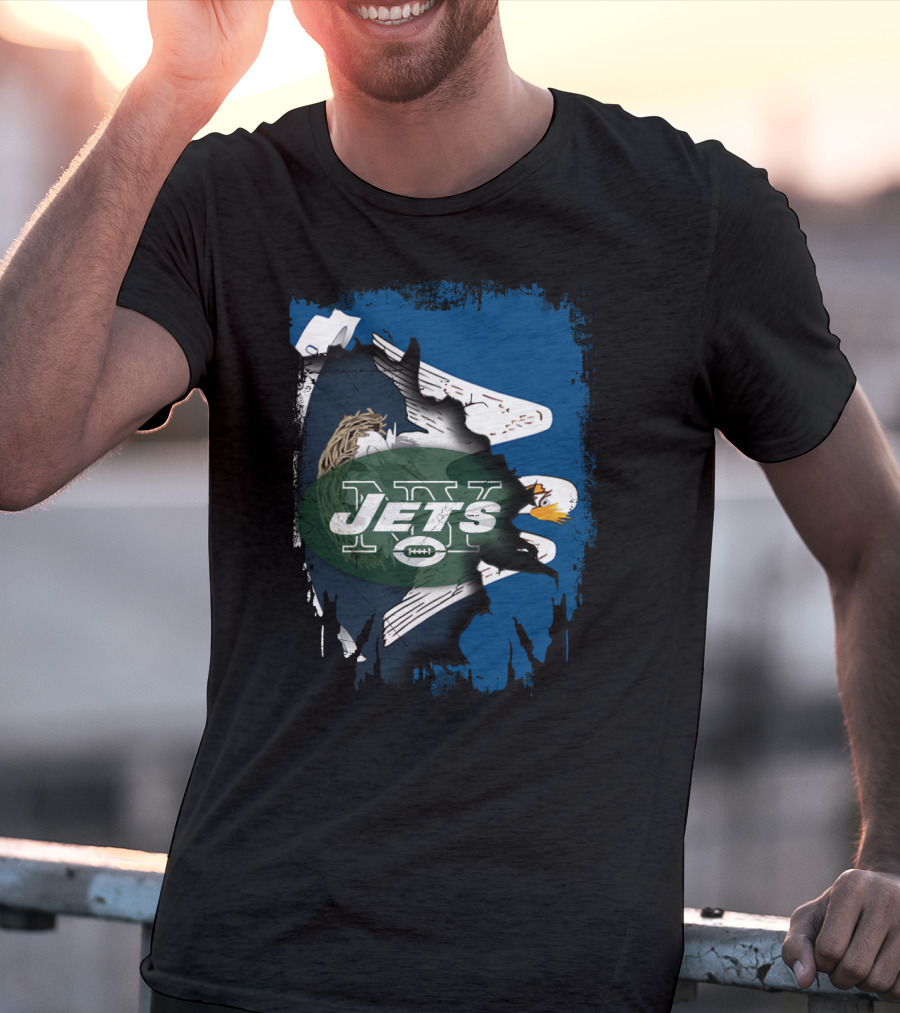 New York Jets Eagle Together Louisiana Fan T-Shirt