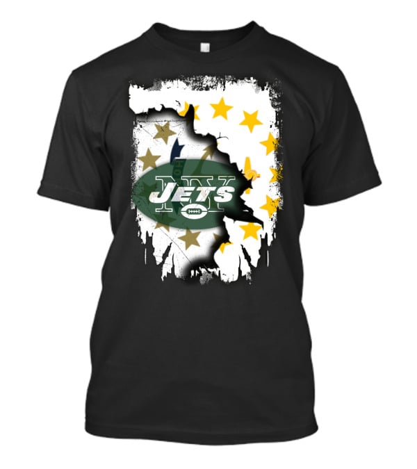 Rhode Island Map With Stars And Jets T-Shirt