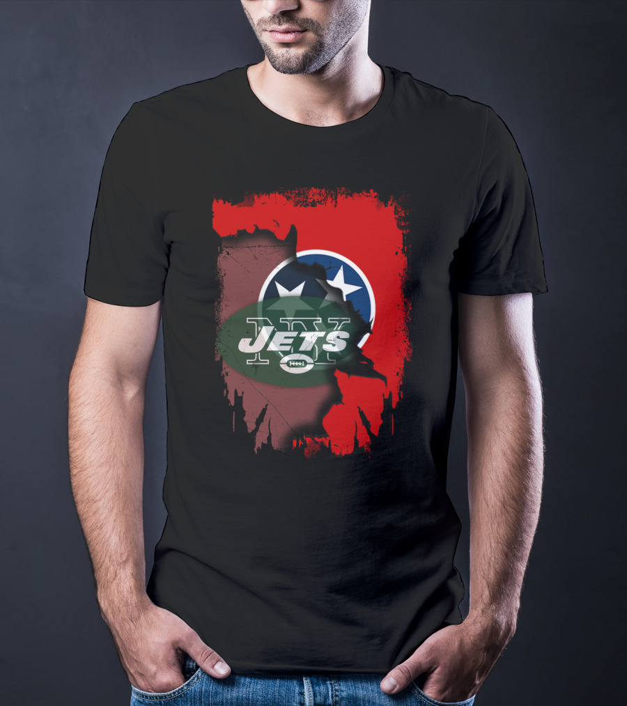 Tennessee State Meets New York Jets NFL Fusion T-Shirt