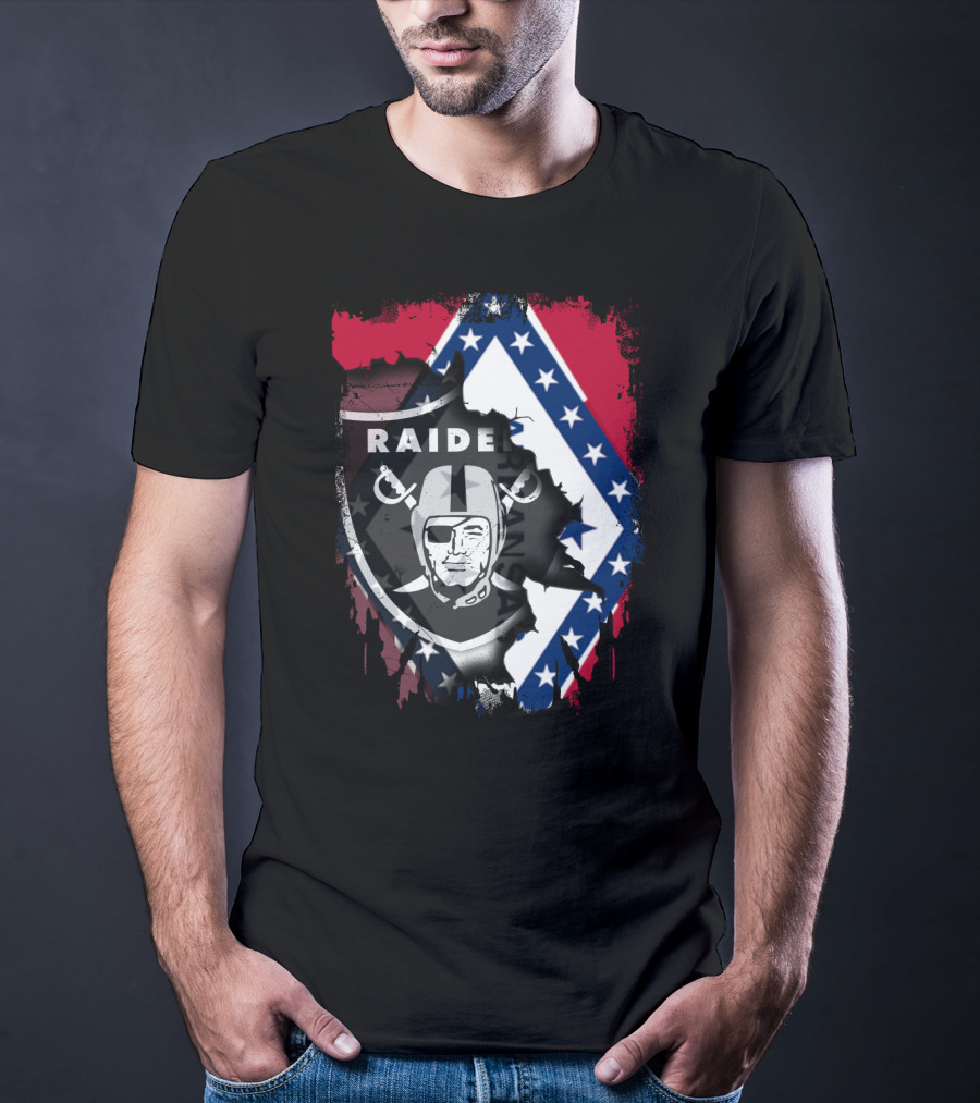 Arkansas Together With Raiders And State Flag T-Shirt