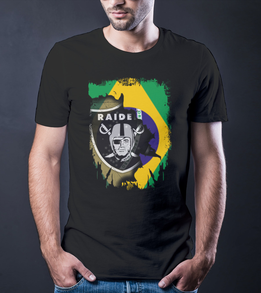 Together Brazil Raiders Splash Flag Emblem T-Shirt