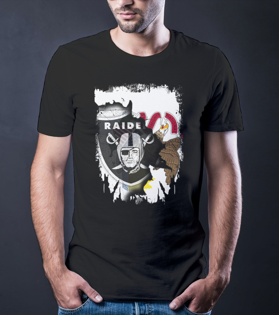 Raiders And Illinois Unity Emblem T-Shirt