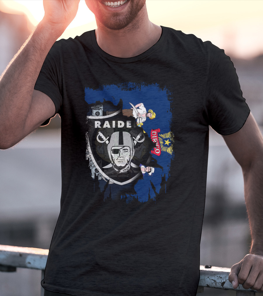 Raiders And Maine State Flag Together T-Shirt