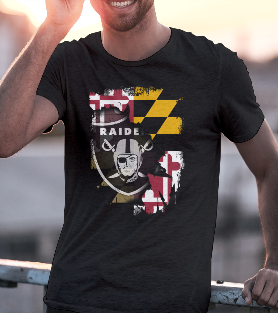 Maryland Flag Raiders Helmet T-Shirt