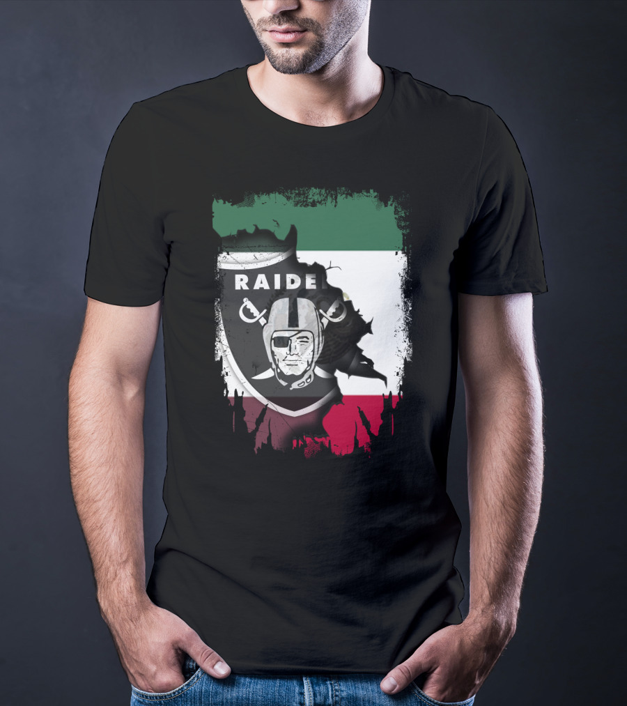 Together Mexico Raiders Nation Flag Shield T-Shirt