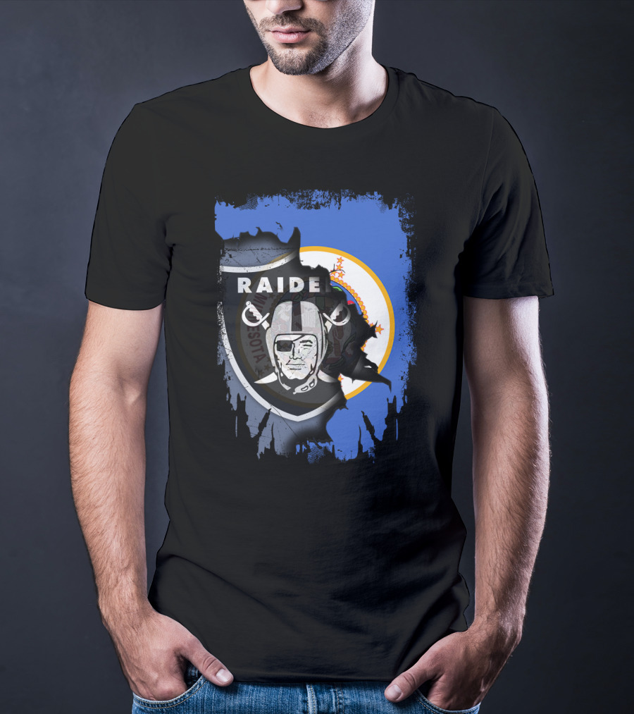 Raiders Minnesota State Flag Fusion T-Shirt