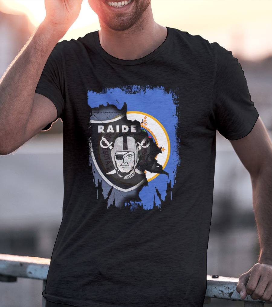 Raiders Minnesota State Flag Fusion T-Shirt