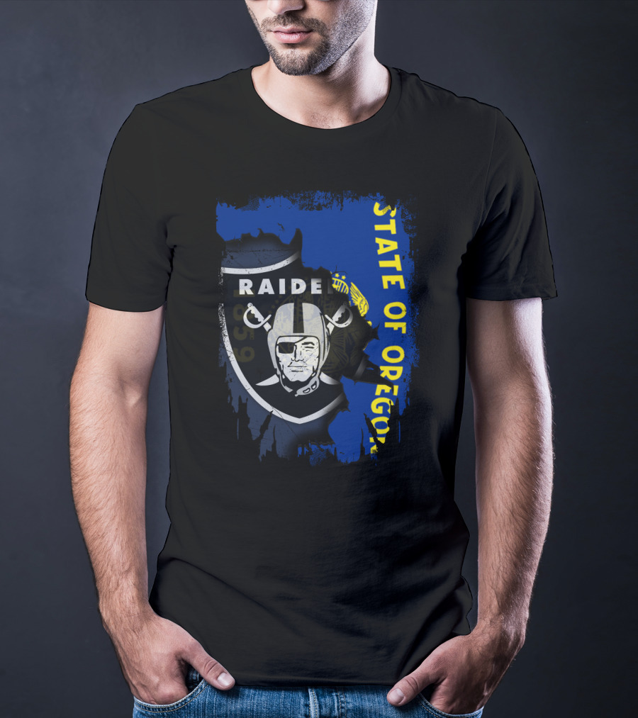 State Of Oregon Raiders Shield Emblem T-Shirt
