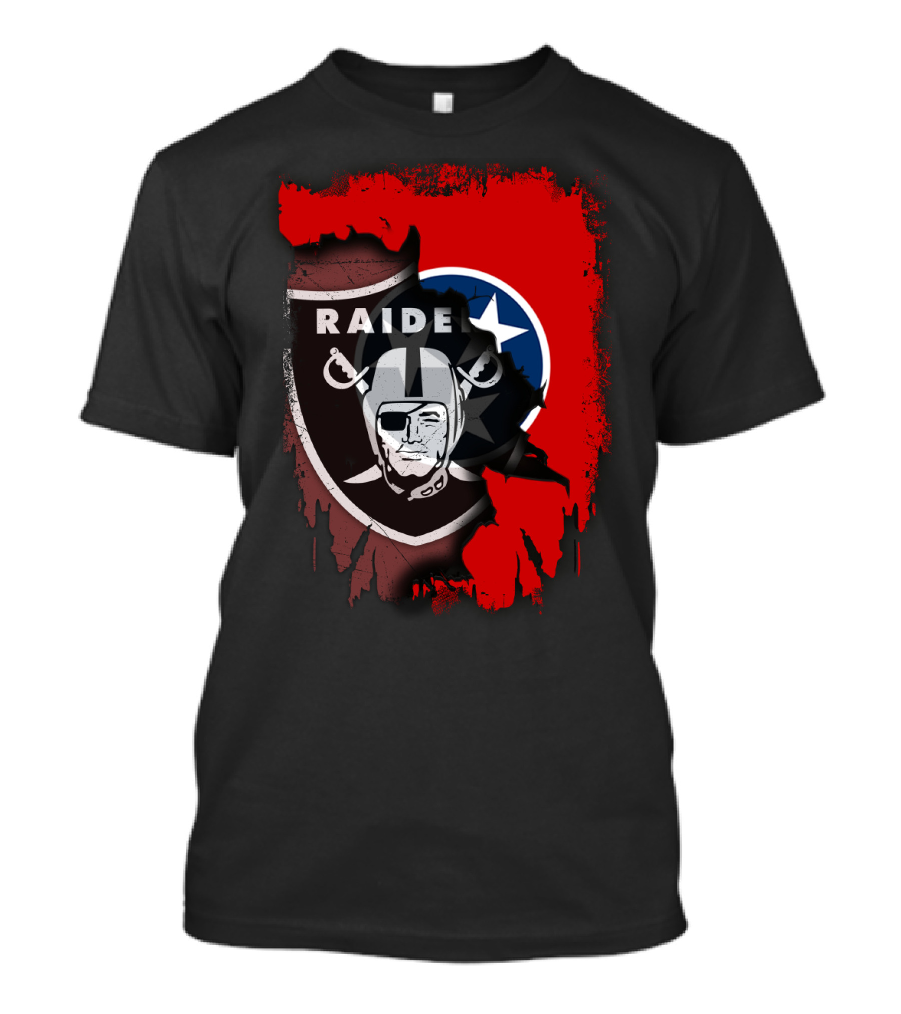 Raiders And Tennessee United With Iconic Helmets And Stars T-Shirt