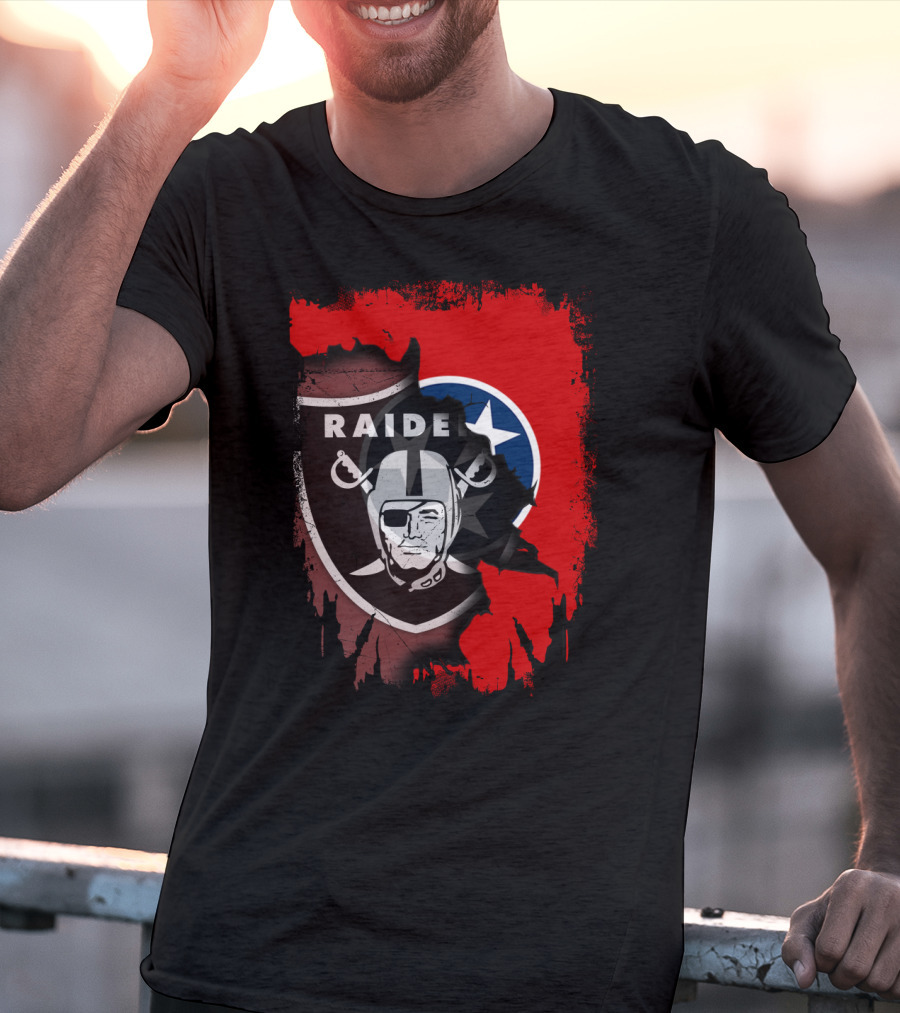 Raiders And Tennessee United With Iconic Helmets And Stars T-Shirt