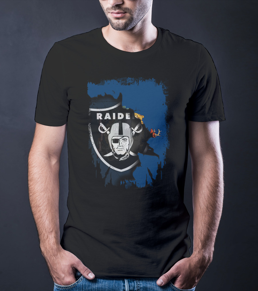 Together Vermont With Raiders Shield Logo Overlay T-Shirt