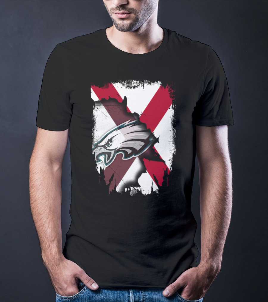 Together Alabama Eagles Flag Badge T-Shirt