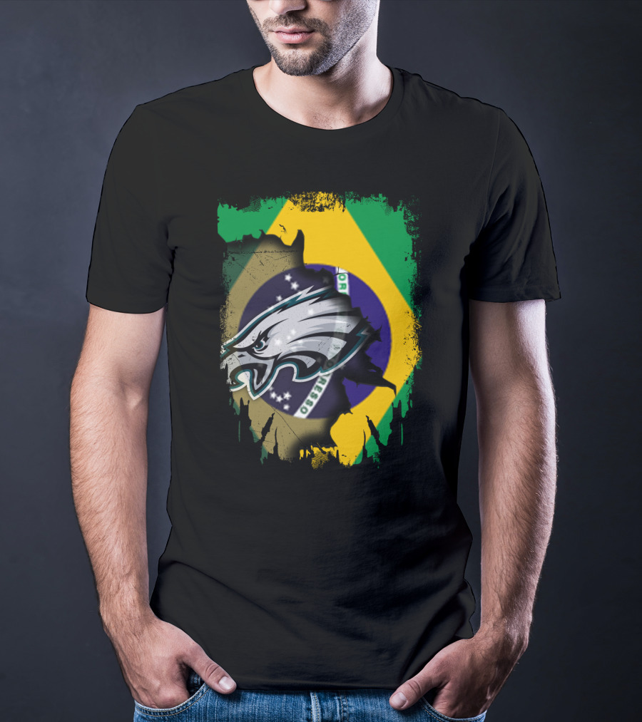 Together Brazil Philadelphia Eagles Fusion T-Shirt
