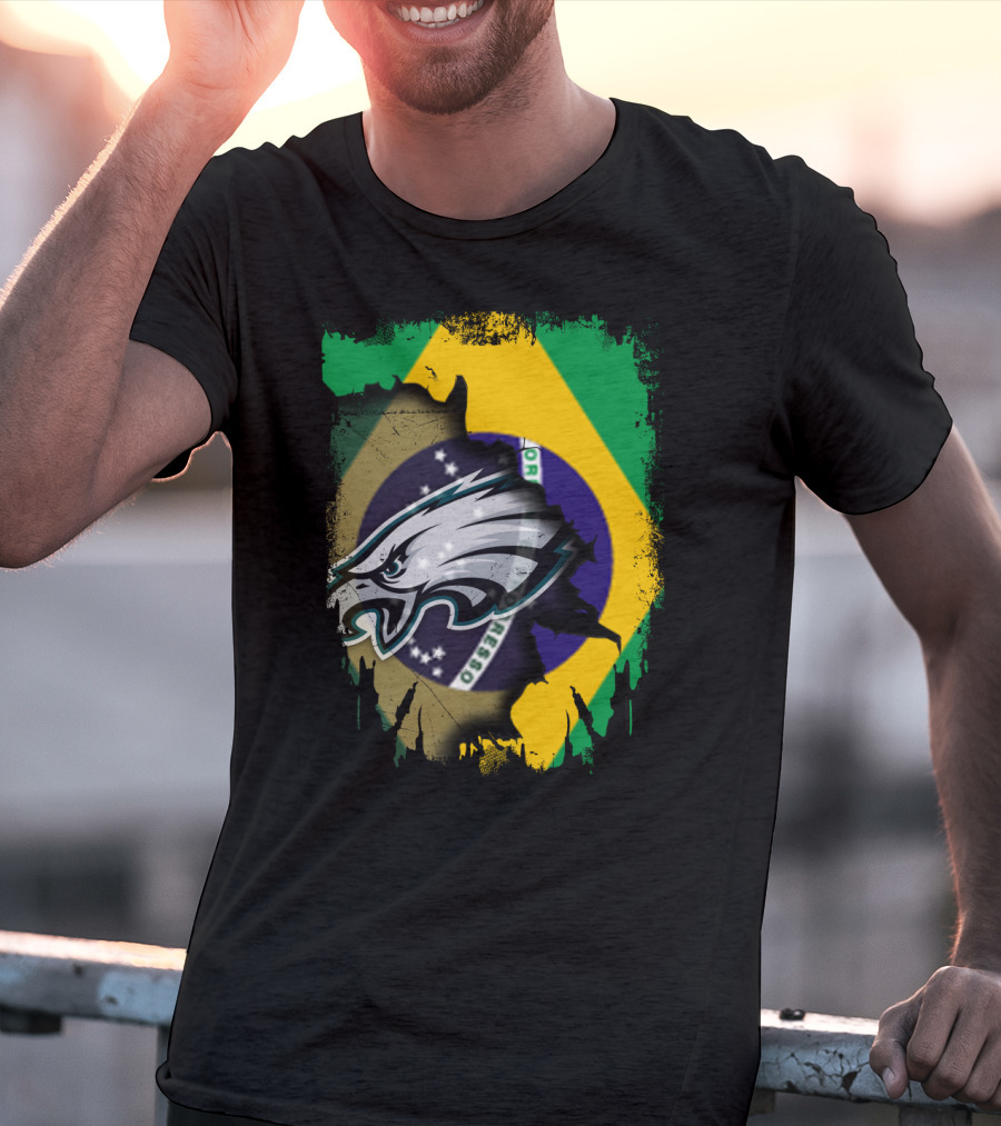 Together Brazil Philadelphia Eagles Fusion T-Shirt