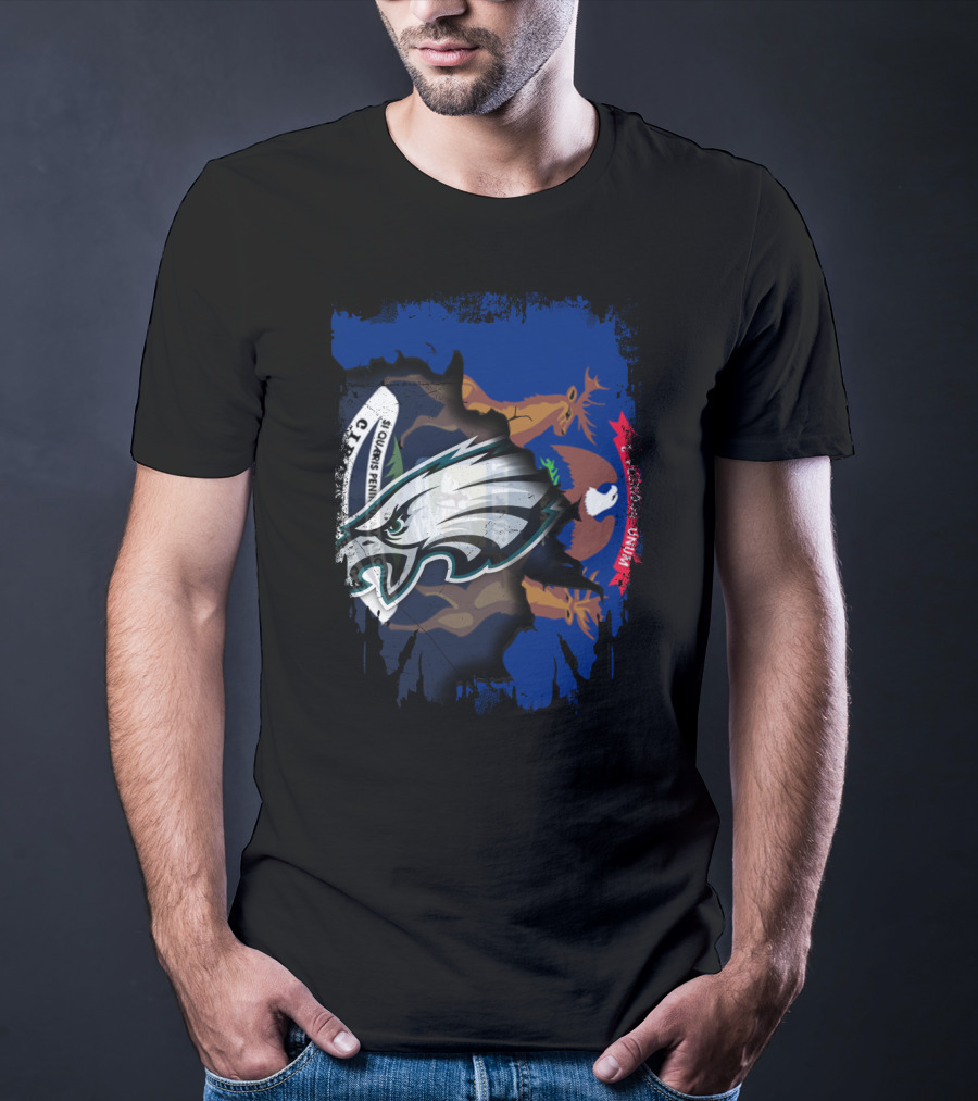 Michigan Pride With Eagles And State Seal T-Shirt
