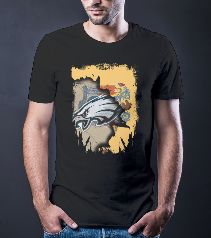 New Jersey And Philadelphia Eagles Unity T-Shirt