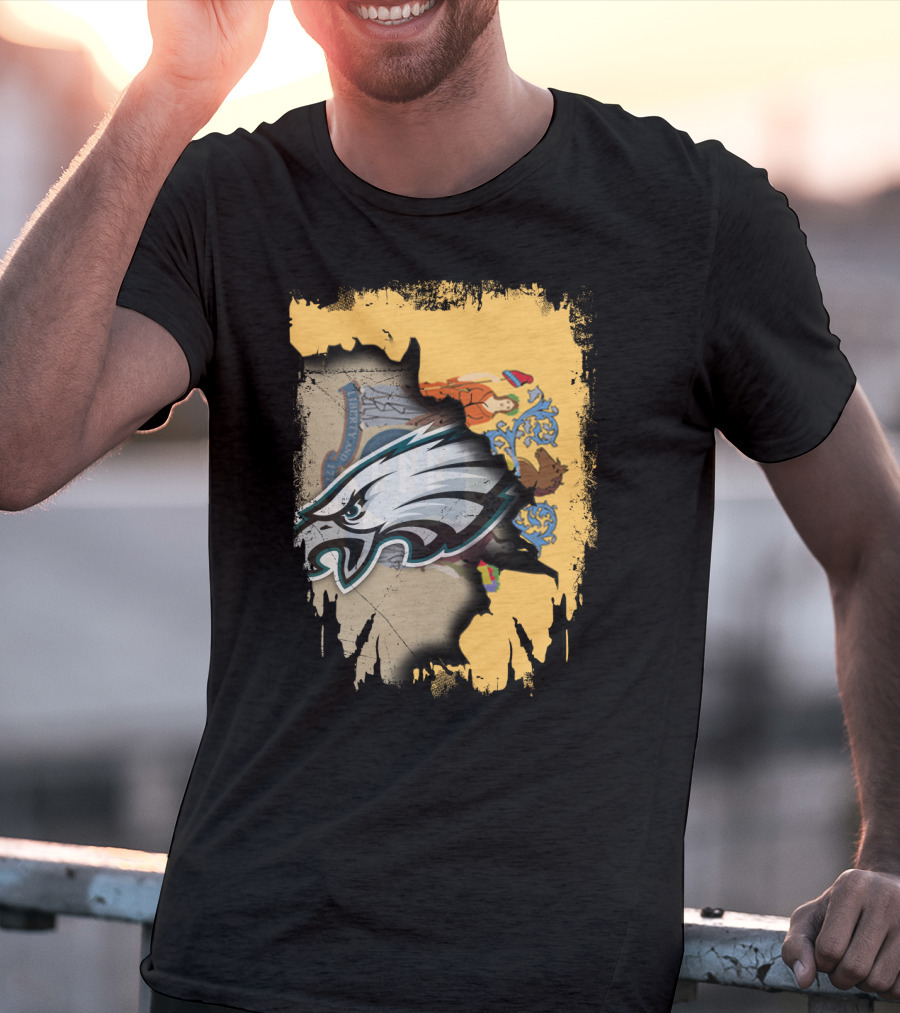 New Jersey And Philadelphia Eagles Unity T-Shirt
