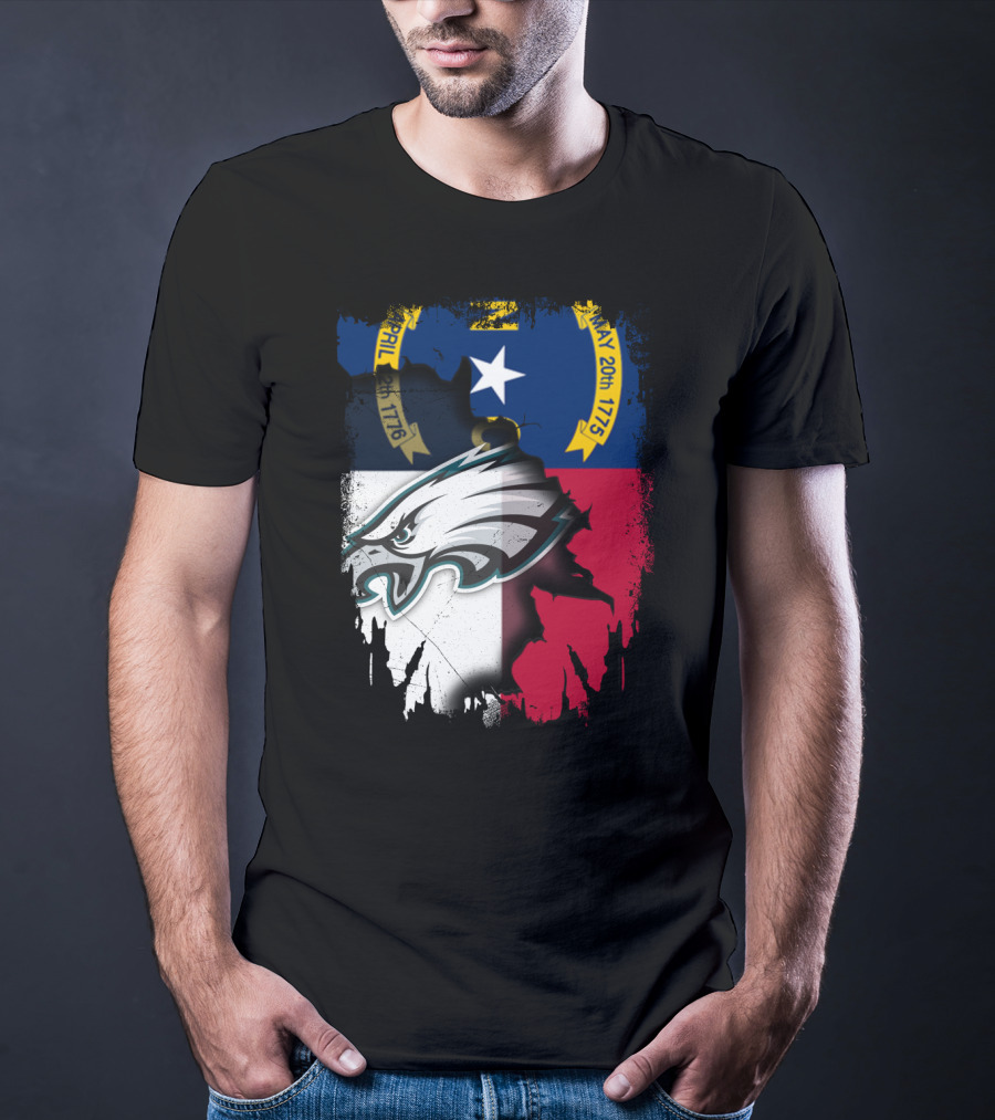 Together North Carolina Eagles Flag Fusion T-Shirt