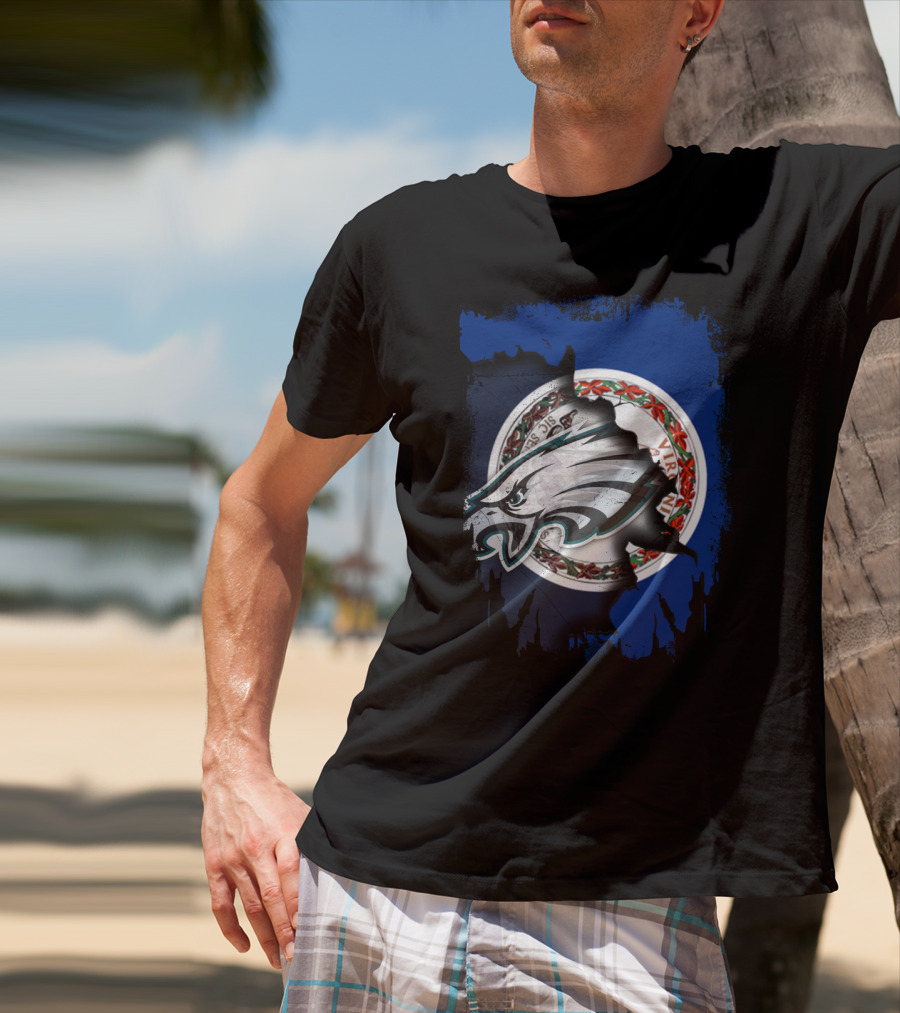 Philadelphia Eagles Virginia State Flag Fusion T-Shirt